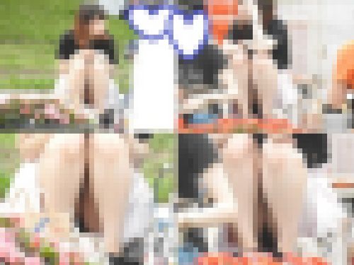 お座りお姉さん発見！！（ＦＨＤ）大変です！！パンツが見えてますよ１５１