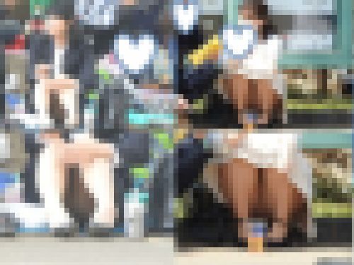 お座りお姉さん発見！！（ＦＨＤ）大変です！！パンツが見えてますよ１７８