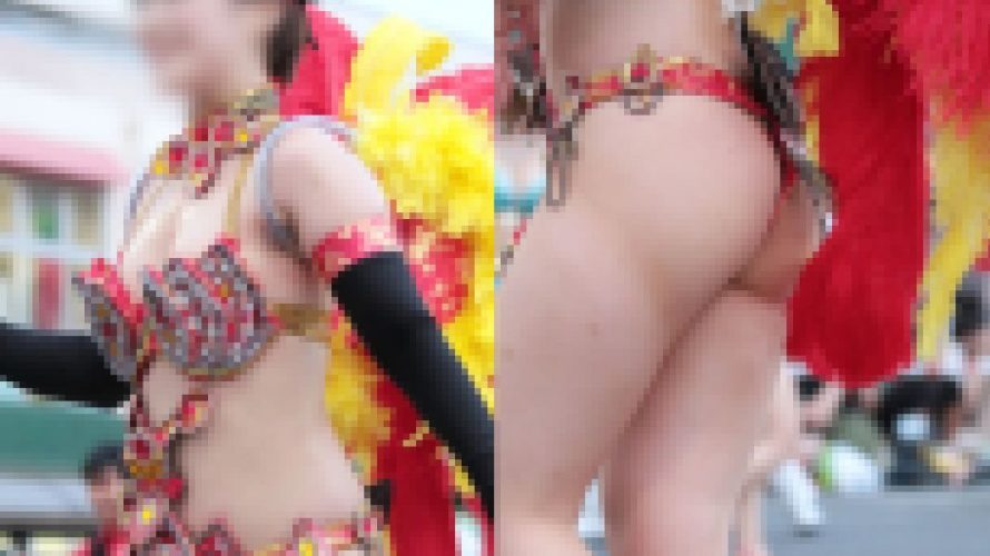 【写真】雪肌に映える真紅のタンガ！優美な女優顔のムッチリ女子大生サンバダンサー vol.2