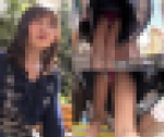 【綺麗な美人JDの生理中シートの実態。。。】風でフルOPEN！階段では美尻を接写スペシャル！！