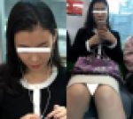 (電車対面）(顔出し)クールな感じの色白美人OLさんを…きれいなパンストあんよと無防備なお姿を超至近距離から観察してみました!!