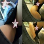 【正面P】童顔JKの豪快な太もも