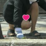 ☆抜き過ぎ注意☆【草取り開脚】～インテリメガネ熟女OL編