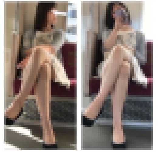 大胆に脚を組む超絶S級美女の対面エロ過ぎる生足美脚