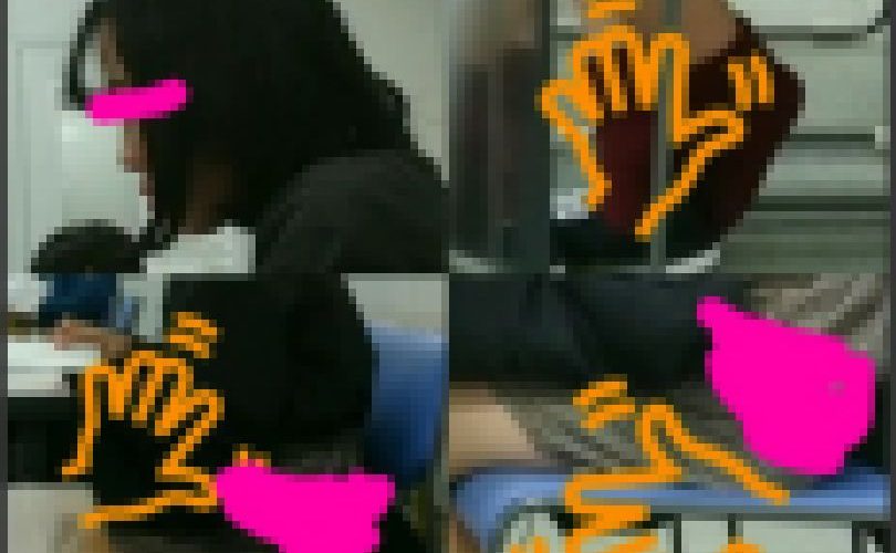 ロ◯ロ◯女子大生さんの可愛いお尻と太もも靴下覗き、、 (p限定)