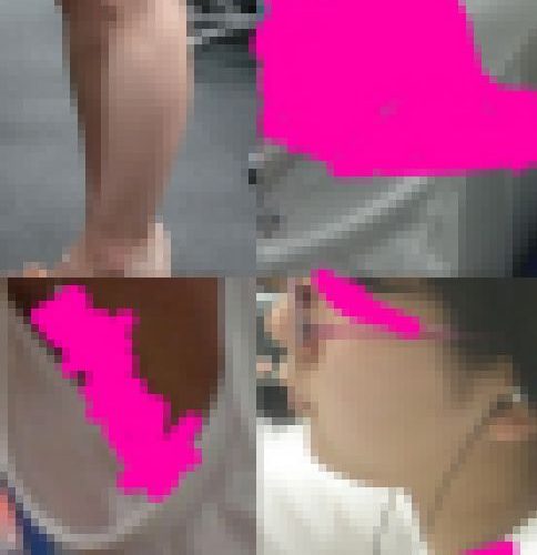 チク◯覗き、フロントブラ透け！！なま足ペロペロ！ロりおっぱい女子大◯1年生～さん！！