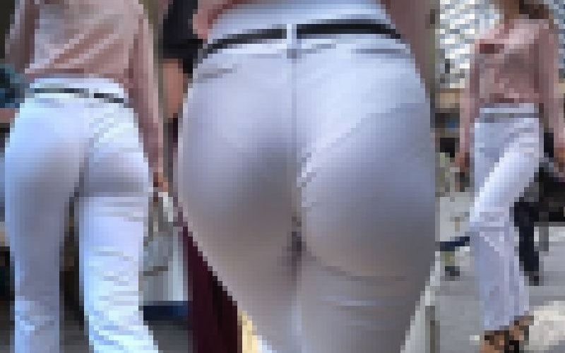 【フルHD 高画質】スーツパンツのプリケツ！！透け透けレースで取引先へ出向するドスケベOL！！