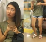 健康的な日焼け肌を露出した長身美人お姉さん（後編）