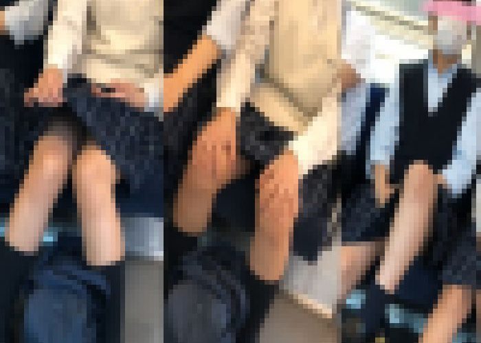 【清楚JK】誘っているような2人の仕草