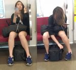 セクシーな生脚を見せながら警戒する美容師志望のギャルお姉さん（其の三）