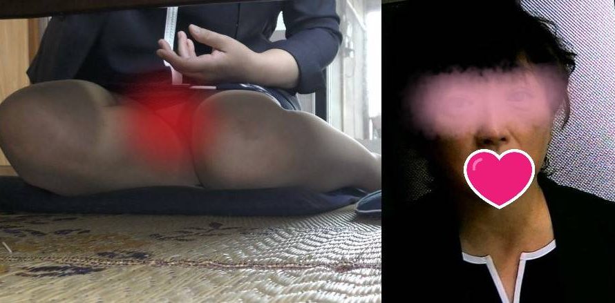 『４K』☆見えまくり?でも・・【机の下の真実】～舐めたくなる脚～新座敷②「特典」