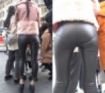 P線くっきりレザーパンツJDちゃん