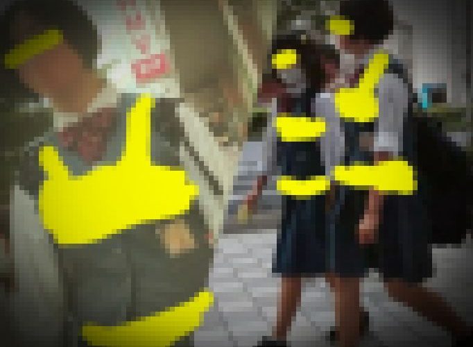 優等生JKさんと、メガネっ娘ロ◯JKさんのおっぱ◯覗き、会話盗◯聞き～、、