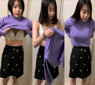 【Ｔバック盗撮】ちょいギャル風美女の赤Ｔバックの盗撮！！！！！