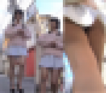 小顔の巨乳美女を密着盗撮！！カフェから狭い路地を徹底密着尾行盗撮！！！！！！