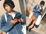 【盗撮】黒髪ショートの美女を街中で付け回して粘着盗撮！！！！！！！