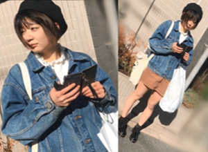 【盗撮】黒髪ショートの美女を街中で付け回して粘着盗撮！！！！！！！