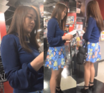巨乳美女をエスカレーターで密着無修正盗撮。必見巨乳を逃さず盗撮！むっちりピンクパンティー、しわもしっかり盗撮！！！！！！！！！