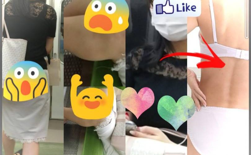 ディル◯オナニ◯あざ？ビキニP白スカ尻！デカおっぱい、独身OLさんを最◯駅スト◯カー～