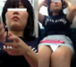 (電車対面）(顔出し)えっちな豊満ボディを持て余すロングヘアOLさん…ミニタイトの無防備な▼ぞーんを観察してみました!!