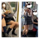 2名のJK風制服S級美女の対面エロ過ぎるミニスカ生脚106