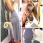 【K-POP美女！エロ美尻！】BLACK PINKのLISA似！スタイル抜群のエロい身体をしたパンティーライン！精子をぶっかける