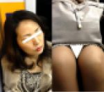 (電車対面）(顔出し)熟な人妻OLさん…悩ましい深紅ルージュのえっちなくちびる…えっちな▼ぞーんを定点観察してみました!!