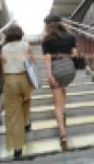 階段ミニスカ