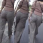 美＊パンティ－ライン通信＊パン線が食い込む?張り出るエロ尻ギャル