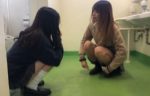 【制服しゃがみシーン】校内動画