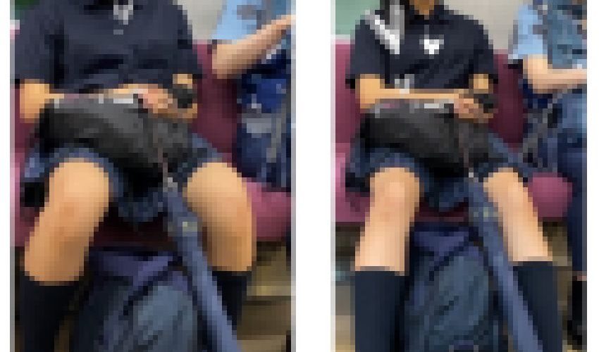 JK風制服美女の対面エロ過ぎるミニスカ生脚120