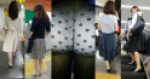 逆さめくり動画２１～膝丈私服OL～