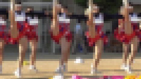 地域の夏祭りで演技　Kチア応援ダンス！！