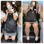 超絶JK風制服S級メガネ美女の真上・対面エロ過ぎるミニスカ生脚125