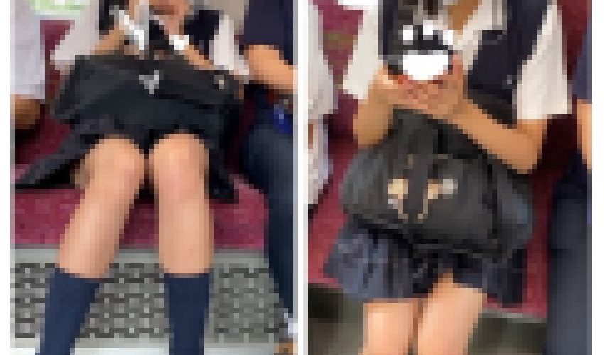 あの超絶JK風制服S級美女の真上・対面からのエロ過ぎるミニスカ生脚135