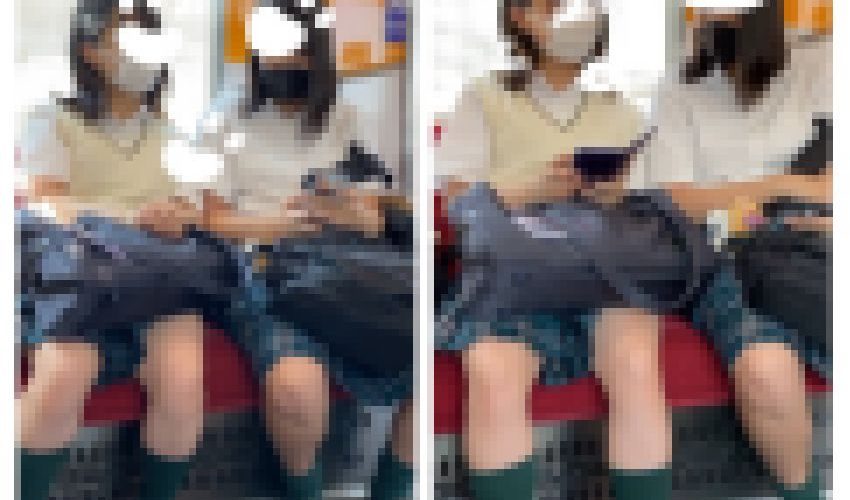 仲良しJK風制服S級美女の対面エロ過ぎるミニスカ生脚139後編