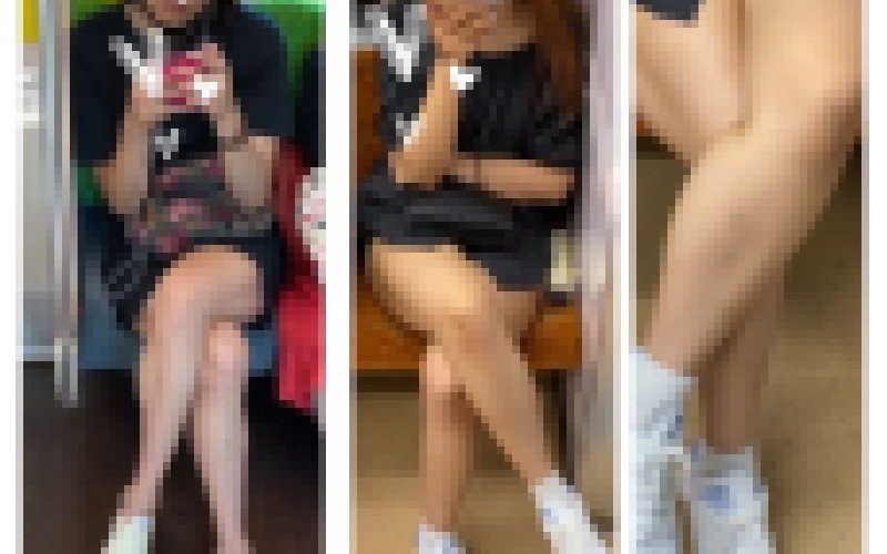 脚を組む2名の美人お姉さんの対面エロ過ぎる生足美脚286