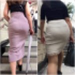 【2名・迫力ヒップのタイスカ着衣尻】