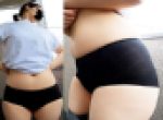 【ワンコイン人妻パンチラ】今日は大切な「女の子の日」なのにお庭掃除直前おばさん