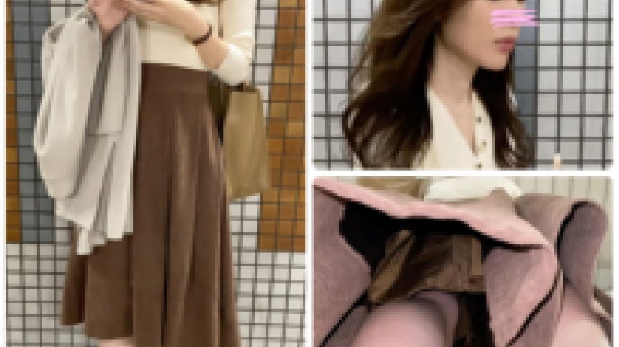 20A【だまし撮り】『手を膝に前屈み、こうですか？』フロント丸見え