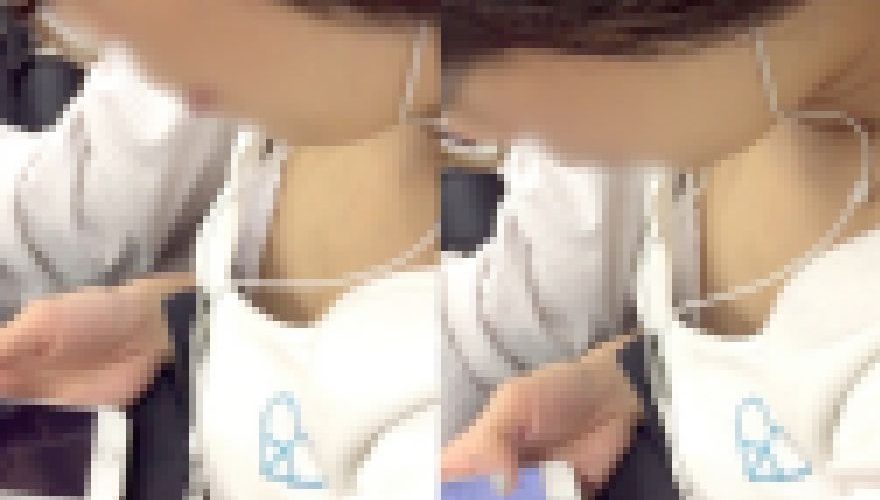 【胸チラHD画質】見栄っ張り女子の胸チラ＆ブラチラ