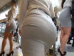 【フルHD 高画質】ムチムチ爆尻OLお姉さん！！デカ尻過ぎてスカートがパンパンの破裂寸前！！