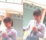 500円シリーズ⑥街角ロリ系スーパー美少女パンチラ！激カワポニーテール！純白パンティ！