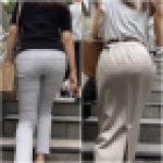 【2名・勝負のエロパンティーが丸見えな美女達】