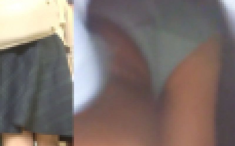 パンチラ盗撮 女子大生 水色パンツを激撮
