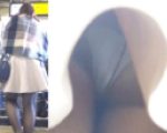 パンチラ盗撮 OLさん 白パンツを黒パンストの中に発見