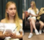 日本人女性を馬鹿にして笑うモデル風の金髪外国人美女（其の二）
