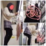 ★女子大生の洗濯シーン★sexyなヒョウ柄ランジェリーに興奮の嵐！