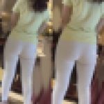 白い巨尻の誘惑＊Pのラインを見せつけるドエロいスレンダー淑女