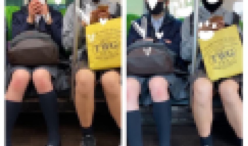 仲良しJK風制服美女の対面エロ過ぎるミニスカ生脚172